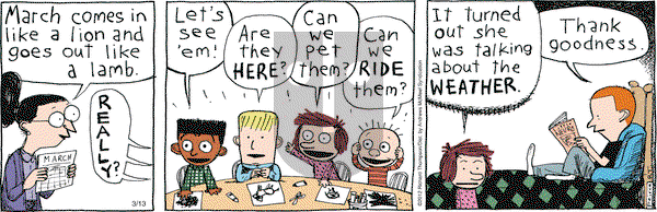 Cul de Sac on Monday March 13, 2017 Comic Strip