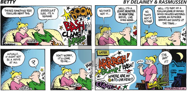Betty on Sunday February 28, 1999 Comic Strip