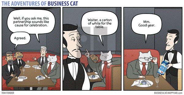 The Adventures of Business Cat on Monday March 28, 2016 Comic Strip
