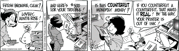 Rose is Rose on Saturday January 24, 2004 Comic Strip