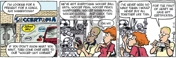 Cleats on Wednesday November 13, 2002 Comic Strip