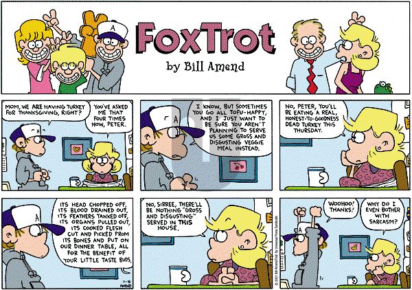 FoxTrot on Sunday November 18, 2001 Comic Strip