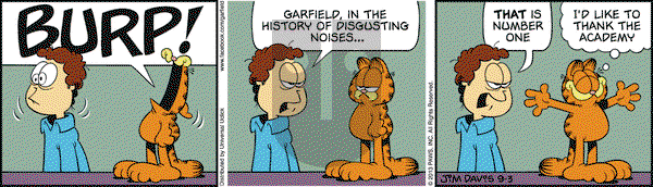 Garfield on Tuesday September 3, 2013 Comic Strip