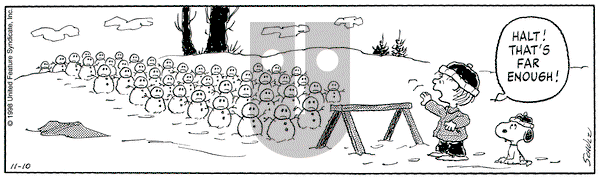 Peanuts on Tuesday November 10, 1998 Comic Strip