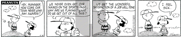 Peanuts - Tuesday April 6, 1971 Comic Strip