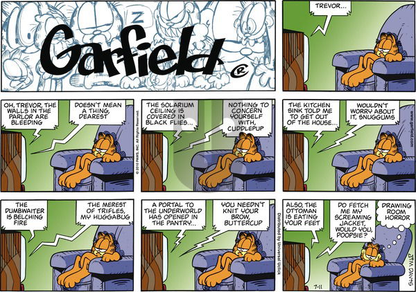 Garfield on Sunday July 11, 2010 Comic Strip
