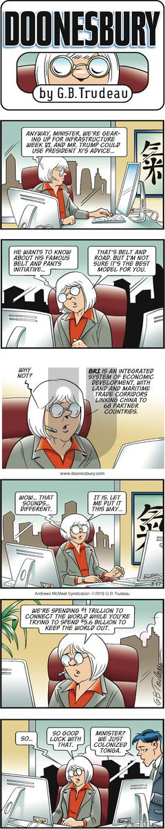 Doonesbury - Sunday March 17, 2019 Comic Strip