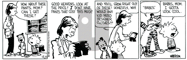 Calvin and Hobbes on Saturday September 20, 1986 Comic Strip