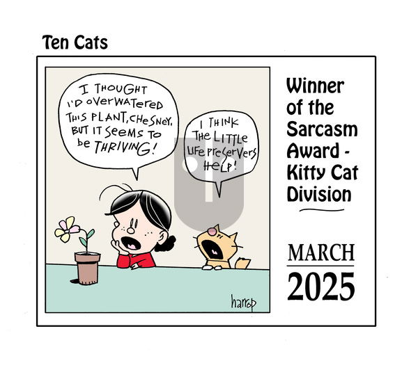 Ten Cats on Friday March 21, 2025 Comic Strip