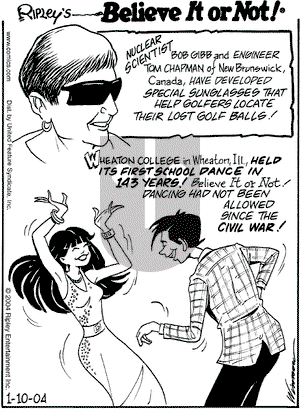 Ripley's Believe It or Not on Saturday January 10, 2004 Comic Strip