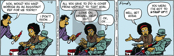 Cleats on Thursday November 13, 2003 Comic Strip