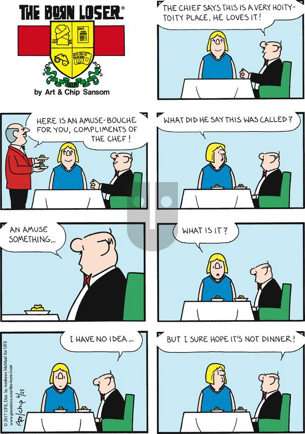 The Born Loser on Sunday June 25, 2017 Comic Strip