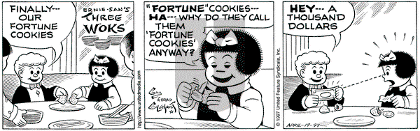 Nancy - Thursday April 17, 1997 Comic Strip