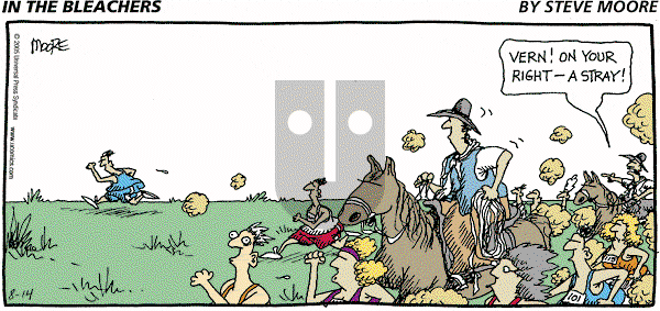 In the Bleachers on Tuesday August 23, 2005 Comic Strip