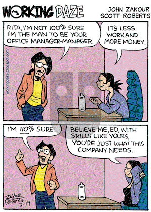 Working Daze on Thursday March 19, 2009 Comic Strip