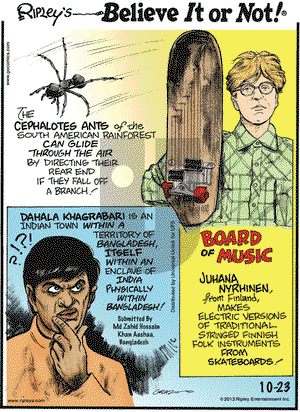 Ripley's Believe It or Not on Wednesday October 23, 2013 Comic Strip