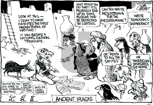 Pat Oliphant on Wednesday April 16, 2003 Comic Strip