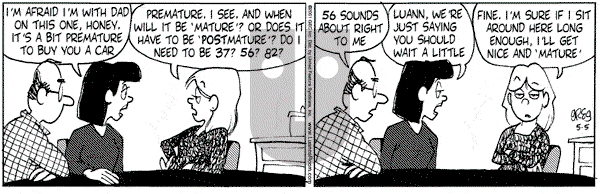 Luann on Saturday May 5, 2001 Comic Strip