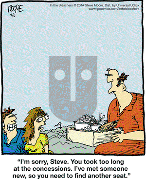 In the Bleachers on Saturday September 6, 2014 Comic Strip