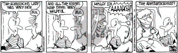 The Buckets on Saturday January 13, 2001 Comic Strip