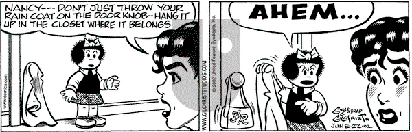 Nancy on Saturday June 22, 2002 Comic Strip