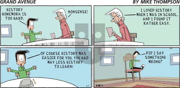 Grand Avenue on Sunday April 7, 2024 Comic Strip