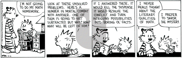 Calvin and Hobbes on Tuesday October 13, 1992 Comic Strip