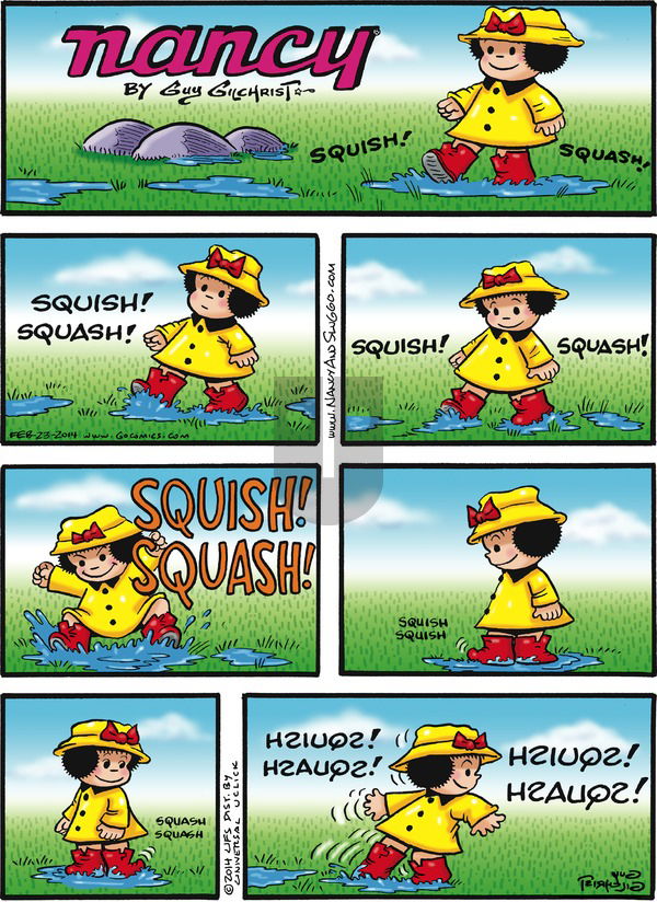 Nancy on Sunday February 23, 2014 Comic Strip