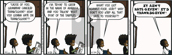 The Boondocks on Wednesday November 23, 2005 Comic Strip
