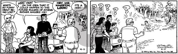 Alley Oop on Saturday April 11, 1970 Comic Strip