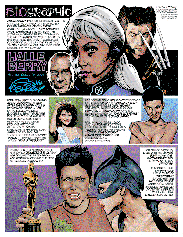 Biographic on Sunday April 9, 2006 Comic Strip