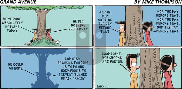 Grand Avenue on Sunday July 21, 2024 Comic Strip