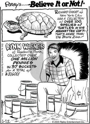 Ripley's Believe It or Not on Monday January 12, 2004 Comic Strip