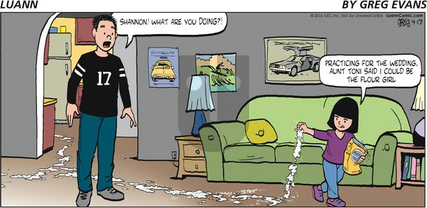 Luann on Sunday April 17, 2016 Comic Strip