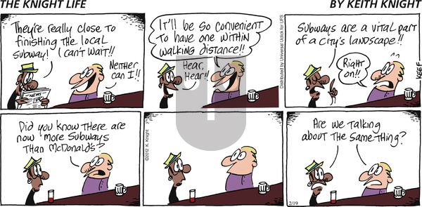 The Knight Life on Sunday February 19, 2012 Comic Strip