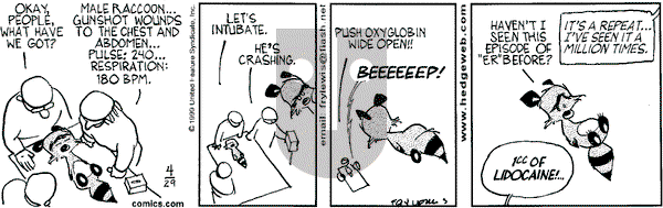 Over the Hedge on Thursday April 29, 1999 Comic Strip