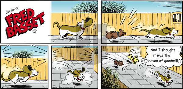 Fred Basset on Sunday December 16, 2012 Comic Strip