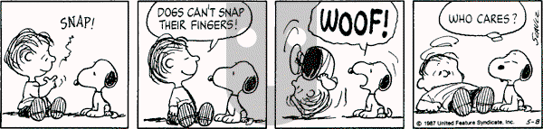 Peanuts - Friday May 8, 1987 Comic Strip