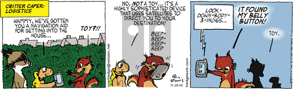 Over the Hedge on Thursday November 26, 2009 Comic Strip