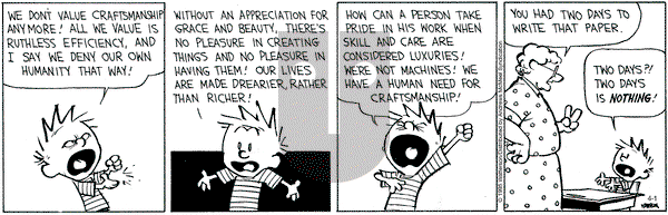 Calvin and Hobbes on Tuesday April 1, 2025 Comic Strip