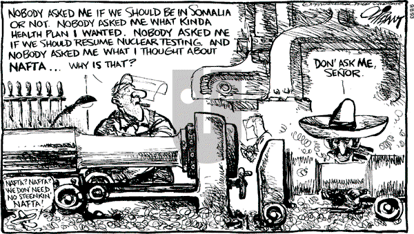 Pat Oliphant - Wednesday September 8, 1993 Comic Strip