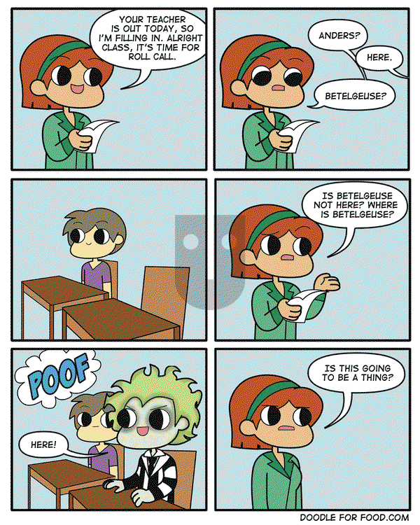 Doodle for Food on Monday February 13, 2017 Comic Strip