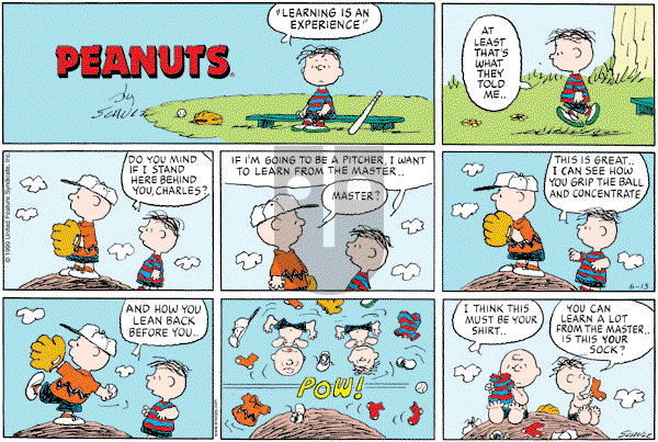 Peanuts - Sunday June 13, 1999 Comic Strip