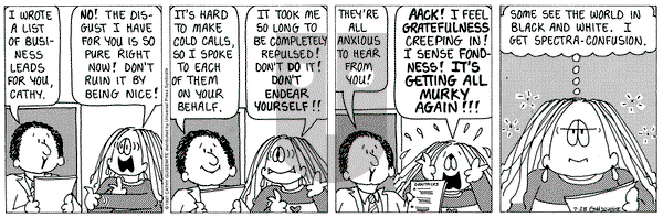 Cathy Classics on Monday July 28, 1997 Comic Strip