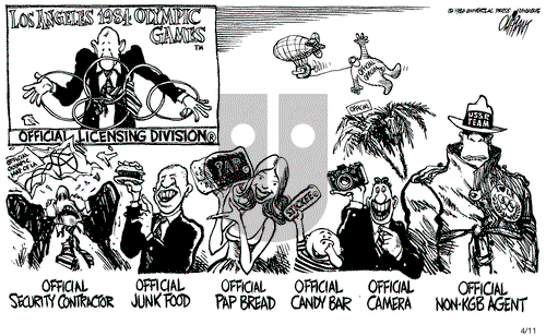 Pat Oliphant on Wednesday April 11, 1984 Comic Strip