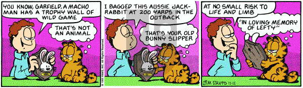 Garfield on Wednesday November 11, 1992 Comic Strip