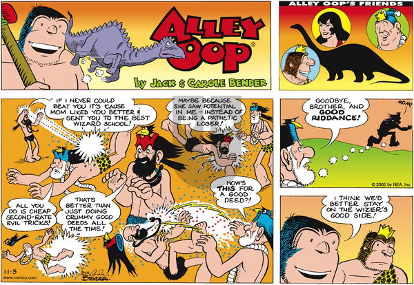 Alley Oop on Sunday November 3, 2002 Comic Strip