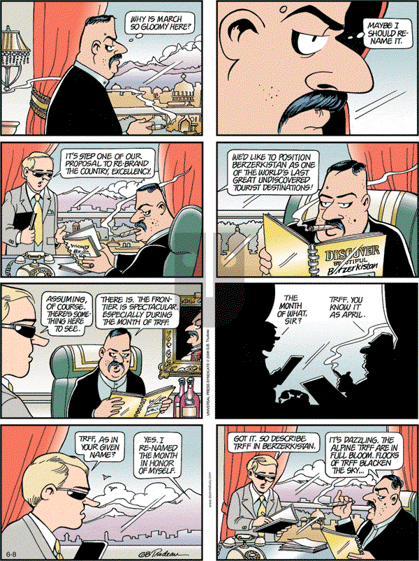 Doonesbury - Sunday June 8, 2008 Comic Strip