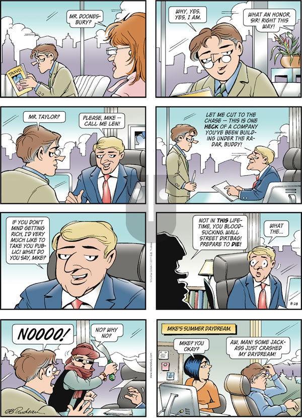 Doonesbury - Sunday August 28, 2011 Comic Strip