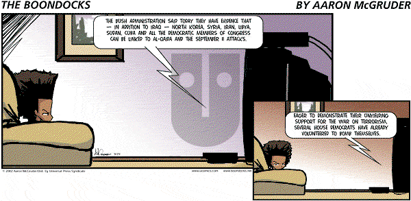 The Boondocks - Sunday September 29, 2002 Comic Strip